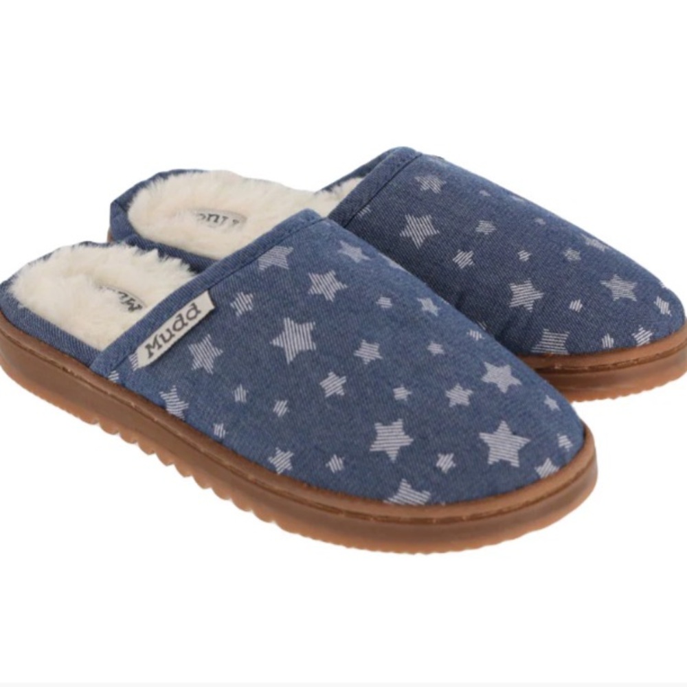 Mudd Blue Starry Slippers